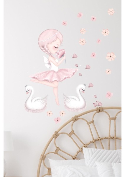 Renkli ve sevimli çocuk odası duvar sticker seti, dekoratif ve eğlenceli süsler