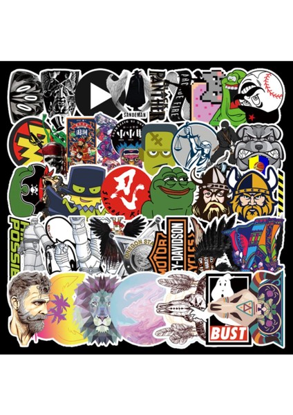 Çok Renkli Modern PVC Sticker Seti, Renkli ve Şık Tasarım Seçenekleriyle