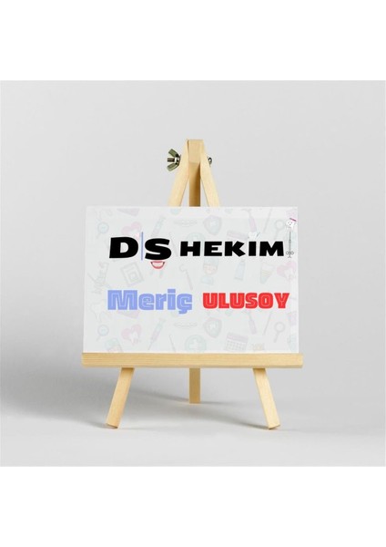 Diş Hekimlerine Özel Tasarımlı Iroka Ayaklı Masa Üstü Isimlik