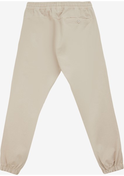 Lastikli Bel Lastikli Paça Standart Bej Erkek Pantolon J4WM-PNT4999
