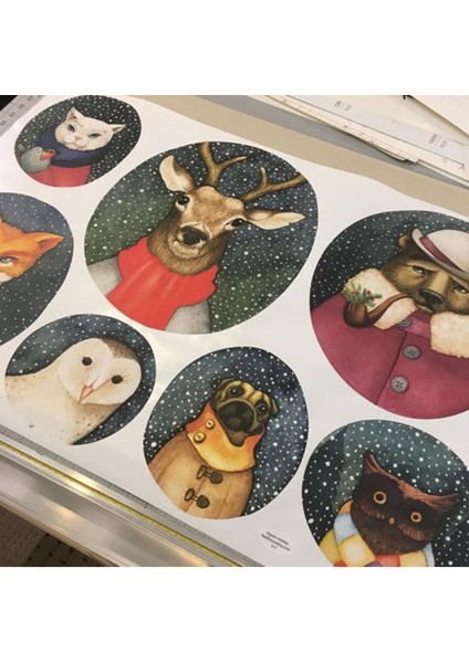 Hipster Hayvanlar Salon ve Oturma Odası Modern Duvar Sticker Seti fiyatları