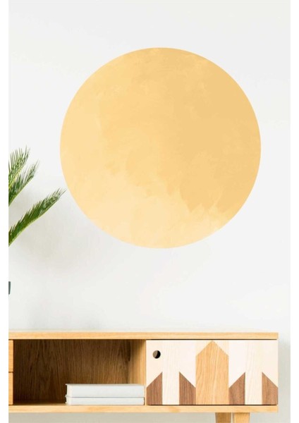 Canlı Sarı Tam Daire Bohem Duvar Sticker, evine neşe ve renk getirir!