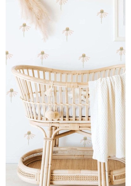 Pastel Renk Uçan Papatyalar Duvar Sticker Set Renkli