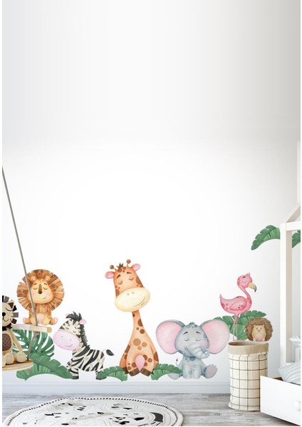 Yavru Hayvanlar Pastel Renkler Bebek Odası Duvar Sticker Seti fiyatları