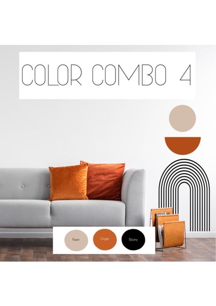 Renkli daireler ve kemer temalı modern duvar dekor seti, salon ve oturma odası için uygun