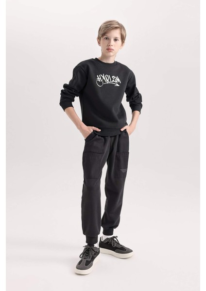 Erkek Çocuk Bisiklet Yaka Sırt Baskılı Sweatshirt D4352A824WN fiyatları