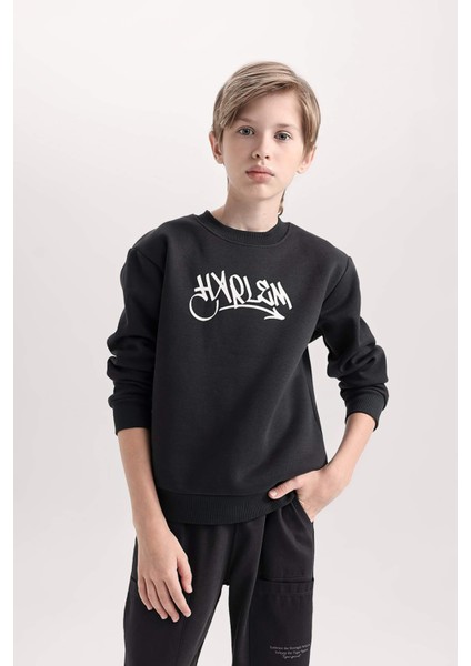 Erkek Çocuk Bisiklet Yaka Sırt Baskılı Sweatshirt D4352A824WN modelleri