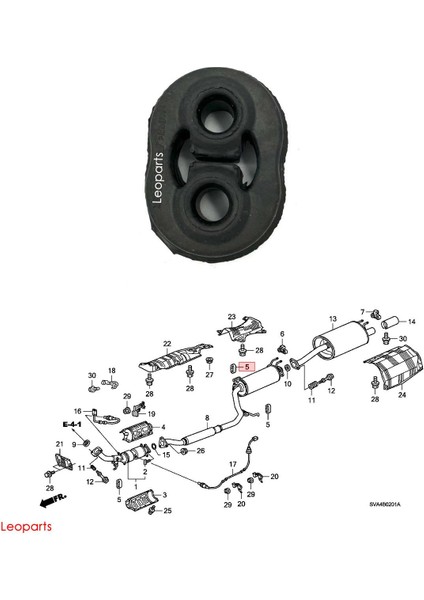 Honda Cıvıc Egzoz Takozu Ön 2006-2011 18215-SNA-A01