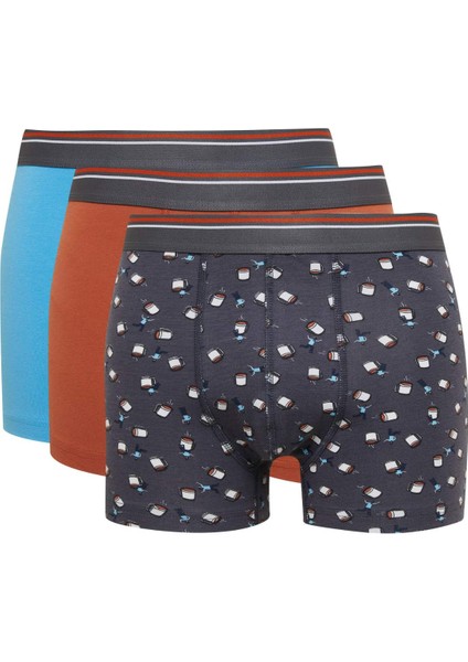 Erkek Desenli 3'lü Boxer D2332AX24WN