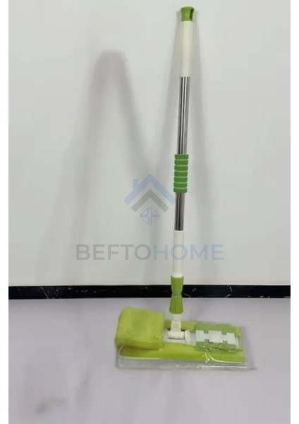 Yeşil Mikrofiber Mandallı Mop Yer Mopu Fayans Duvar Yüzey Temizlik (1 Adet Yedek Bez Hediyeli)