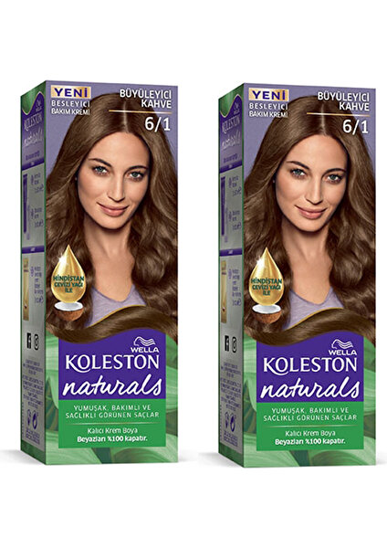 Wella Koleston Naturals Saç Boyası Büyüleyici Kahve 6/1 2x Paket