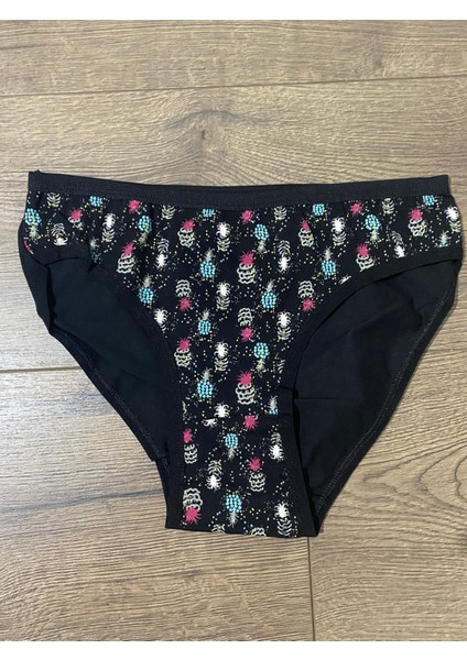 Bikini Baskılı Çiçekli Renkli M Beden Külot 2 Li Paket