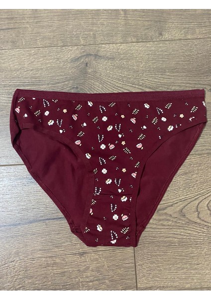 Bikini Baskılı Çiçekli Renkli M Beden Külot 2 Li Paket