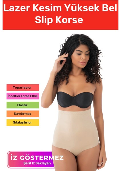 Özel Üretim Iz Göstermeyen Kaymaz Sıkılaştırıcı Şekillendirici Lazer Kesim Yüksek Bel Slip Korse