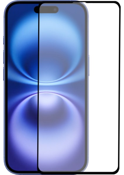 Apple iPhone 16 ile Uyumlu Tam Kaplayan Temperli Ekran Koruyucu Cam