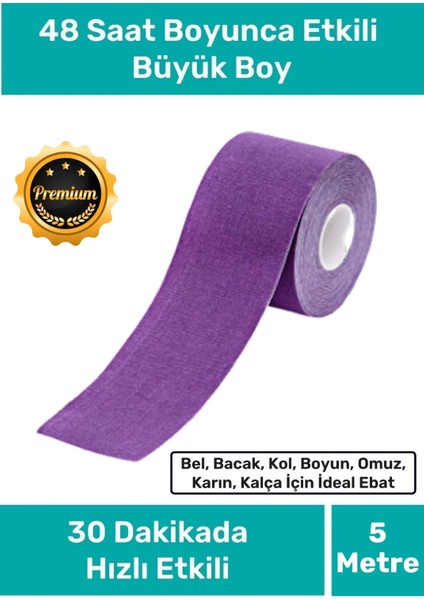 Hızlı Etkili Büyük Boy Kas Bel Bacak Kol Boyun Sırt Omuz Karın Kalça Isı Bandı 5cm x 5m