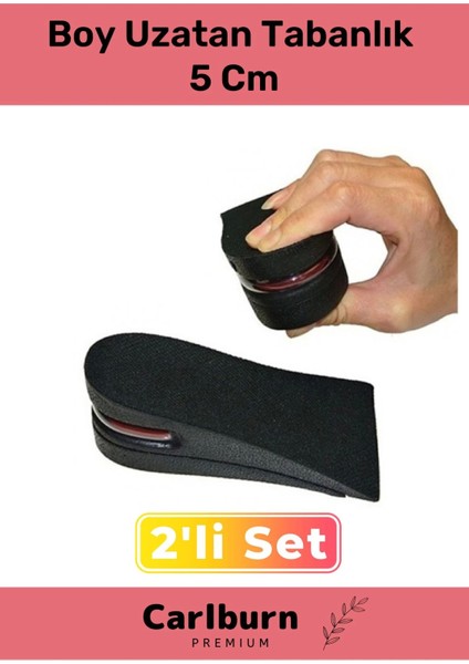 Özel Üretim Ayakkabı Içi Görünmeyen Hava Yastıklı Gizli Destekli Yükselten Boy Uzatan Tabanlık 5 cm