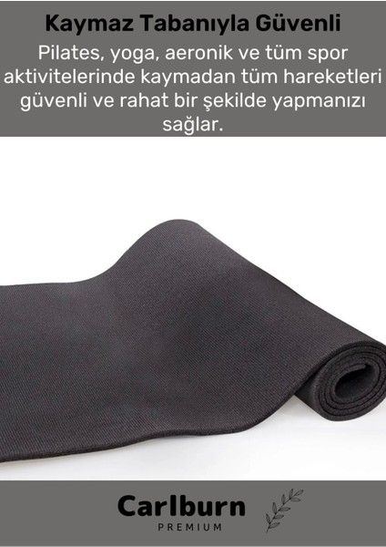 Özel Konfor Modeli Çift Taraflı Kaymaz Silinebilir Yoga Meditasyon Minderi 6,5mm Mat