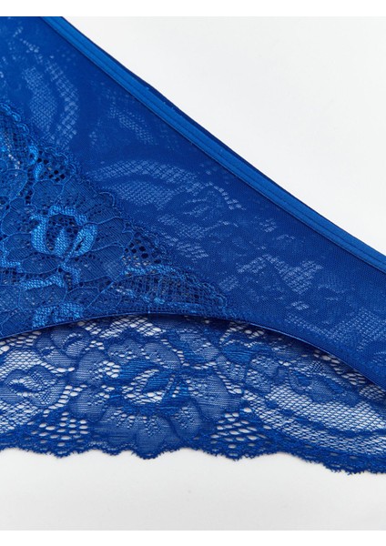 Lcw Dream Canlı Mavi Dantelli Bikini Külot