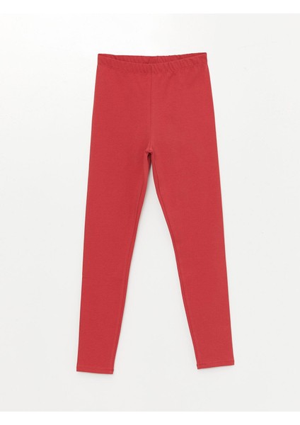 Lcw Kids Lila Beli Lastikli Basic Kız Çocuk Tayt