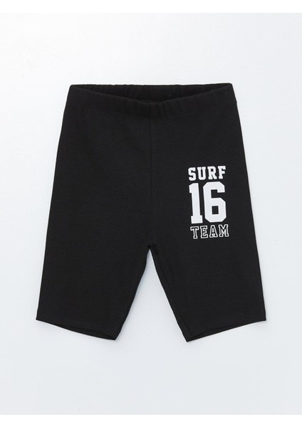 Lcw Kids Beli Lastikli Baskılı Kız Çocuk Kısa Tayt