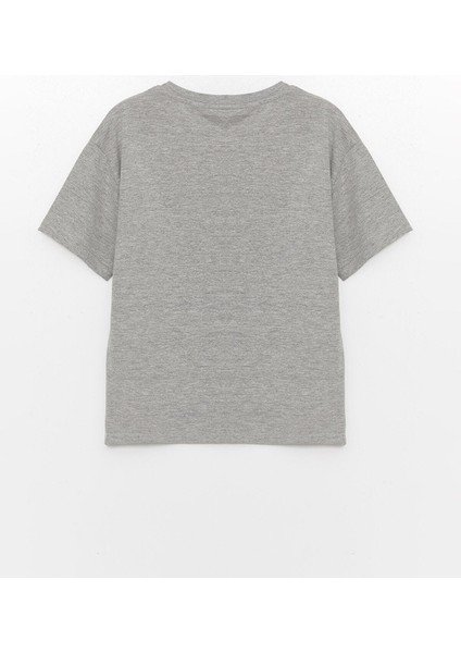 Lcw Kids Mat Mavi Oversize Bisiklet Yaka Erkek Çocuk Tişört