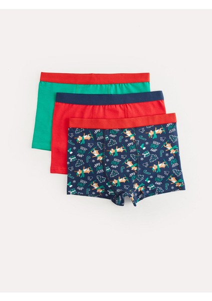Lcw Kids Yılbaşı Temalı Erkek Çocuk Boxer 3'lü