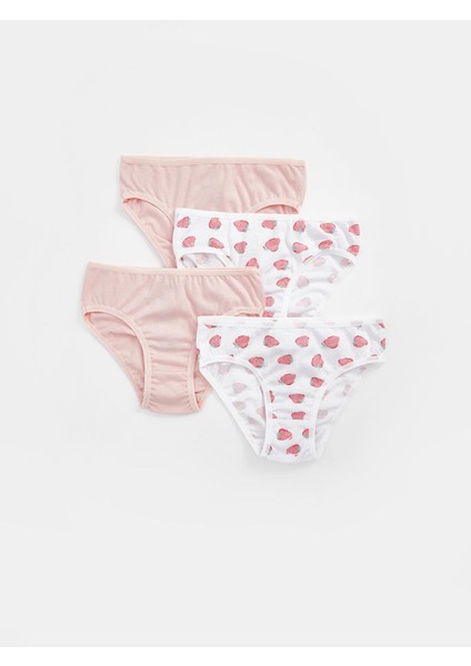 Lcw Baby Baskılı Pamuklu Kız Bebek Külot 4'lü