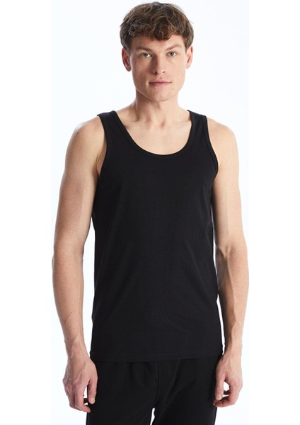 Lc Waıkıkı Yeni Siyah U Yaka Penye Erkek Atlet 2'li modelleri