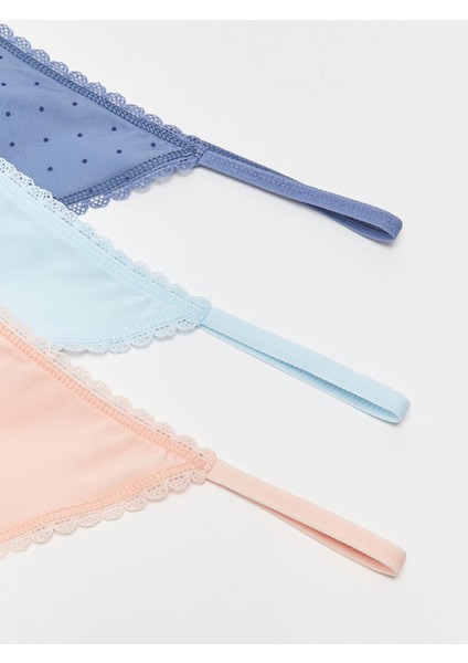 Lcw Dream Puantiyeli Tanga Külot 3'lü Paket modelleri