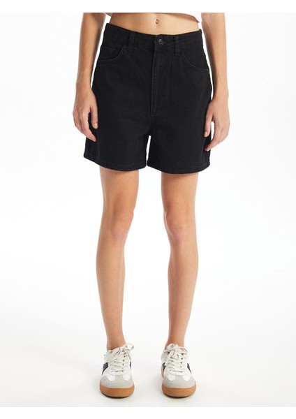 Xsıde Açık Mavi Yüksek Bel Standart Fit Kadın Jean Şort fiyatları