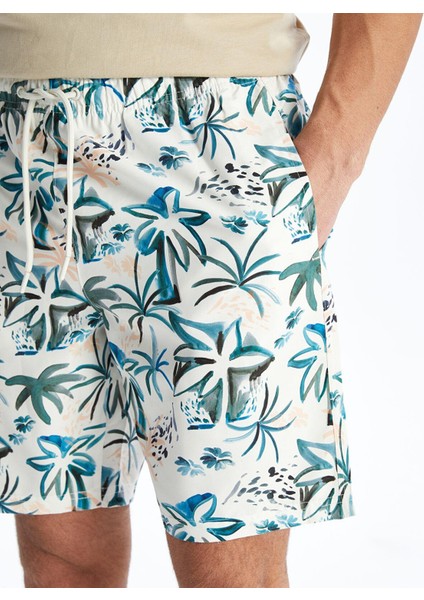Lcw Swımwear Açık Bej Baskılı Kısa Boy Desenli Erkek Deniz Şortu modelleri