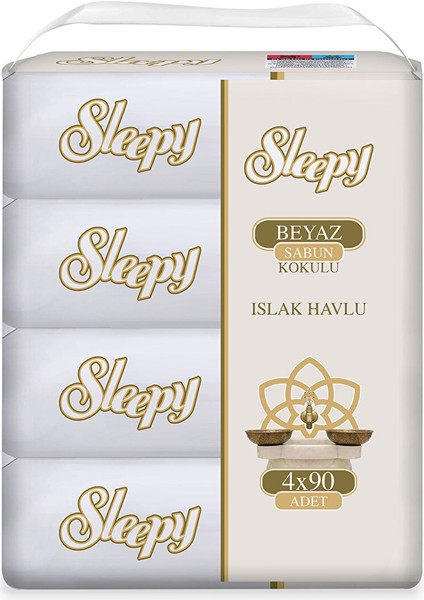 Islak Havlu Beyaz Sabun Koku 4 x 90 Adet
