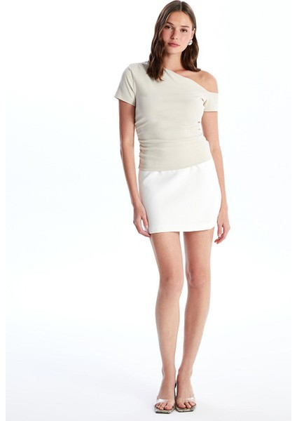 Lcw Vision Açık Kırmızı Kadın Dar Fit Düz Etek fiyatları