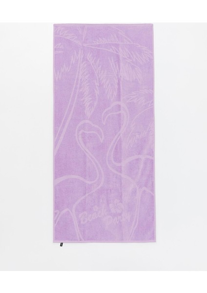Lcw Accessorıes Koyu Lila Desenli Kadın Plaj Havlusu 70X145 cm modelleri