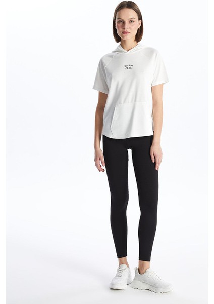 Lcw Active Yeni Siyah Kadın Beli Lastikli Düz Spor Tayt fiyatları