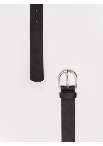 Lcw Accessorıes Siyah Deri Görünümlü Ince Kadın Kemer 2'li fırsatları