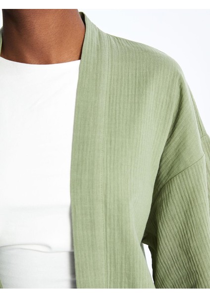 Lcw Vision Taş Rengi Şal Yaka Düz Müslin Kadın Kimono indirimleri