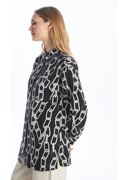 Lcw Modest Desenli Kadın Gömlek Tunik