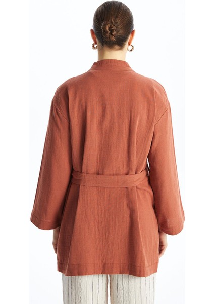 Lcw Modest Tarçın Şal Yaka Düz Uzun Kollu Oversize Kadın Kimono indirimleri