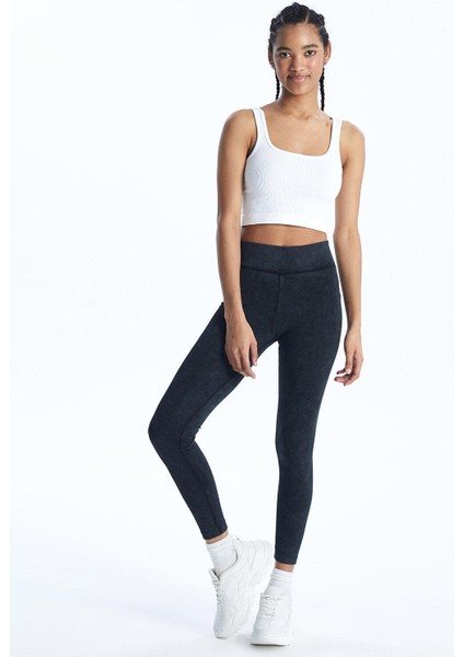 Xsıde Beli Lastikli Batik Kadın Tayt