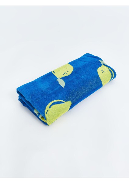 Lcw Accessorıes Koyu Mavi Limon Baskılı Kadın Plaj Havlusu 70X145 cm