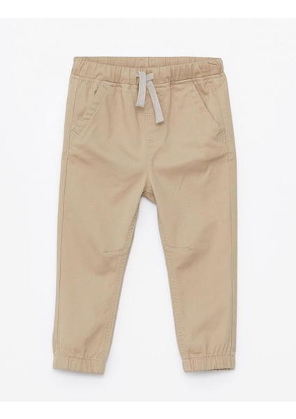 Lcw Baby Koyu Bej Beli Lastikli Basic Erkek Bebek Jogger Pantolon