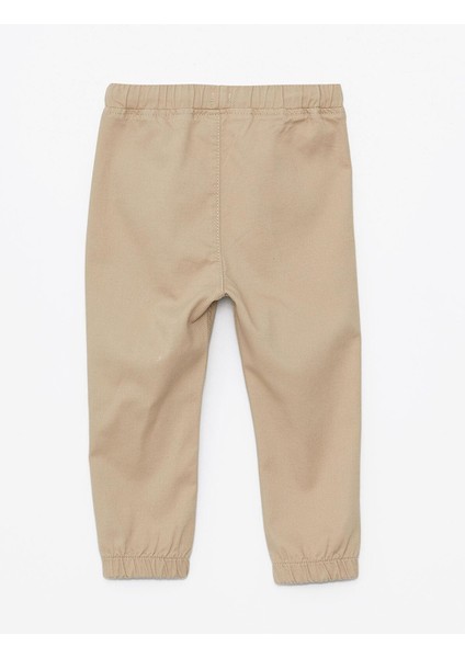 Lcw Baby Koyu Bej Beli Lastikli Basic Erkek Bebek Jogger Pantolon