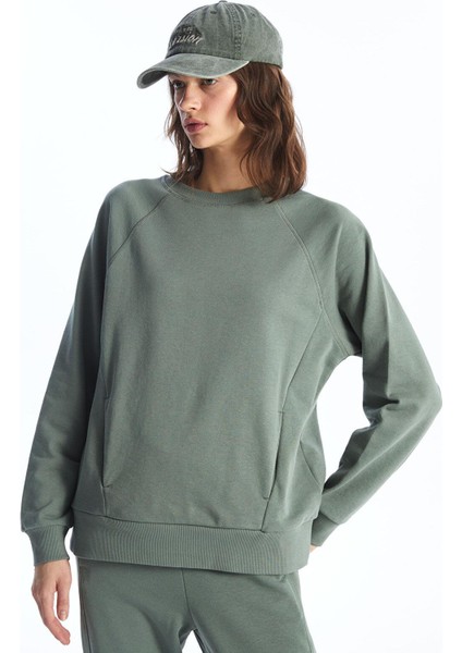 Lcw Vision Bisiklet Yaka Oversize Kadın Sweatshirt fiyatları