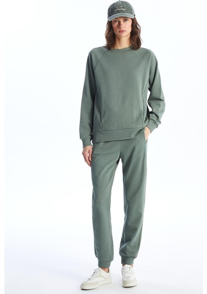 Lcw Vision Bisiklet Yaka Oversize Kadın Sweatshirt modelleri