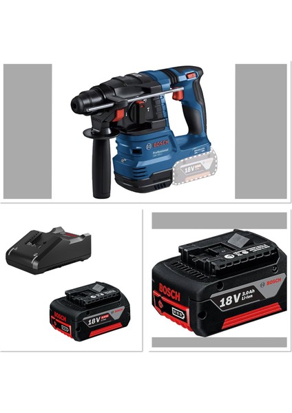 Gbh 185 Kırıcı Delici (Karton Kutu) 1AD 4.0 Ah + 1 Ad 3.0 Ah Akü