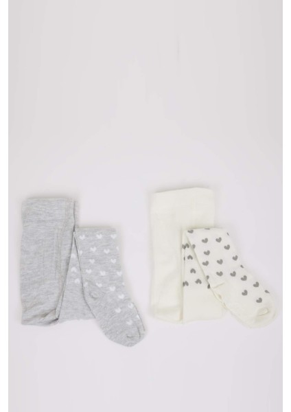 Kız Bebek Dikişsiz 2'li Pamuklu Külotlu Çorap D2493A5NS fiyatları