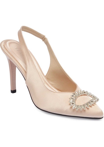 Bej Vegan-Tekstil Kadın Stiletto - K24I1AY67328-C37