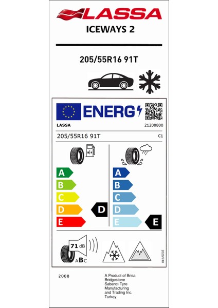 205/55 R16 91T Iceways 2 Oto Kış Lastiği ( Üretim Yılı: 2024 )